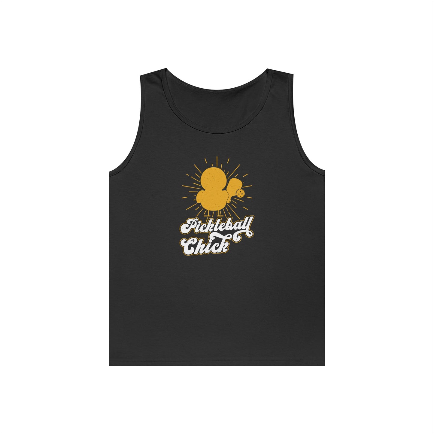 Women's Lightweight Pickleball Tank Top - Pickleball Chick Black