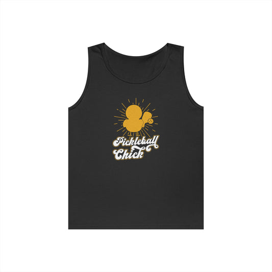 Women's Lightweight Pickleball Tank Top - Pickleball Chick Black