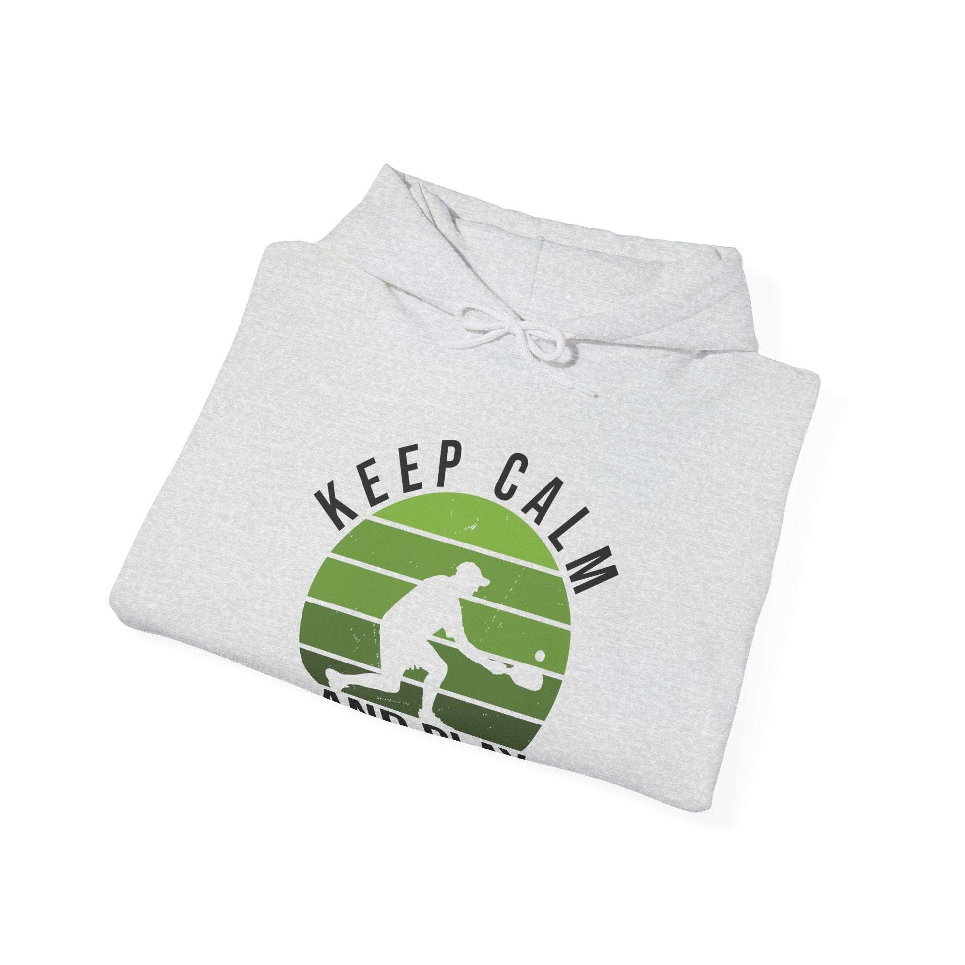 Men's Comfy Pickleball Hoodie - Keep Calm and Play
