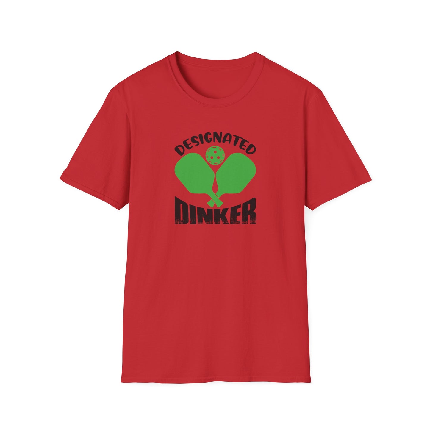 Men's Durable Pickleball T-shirt - Designated Dinker Red