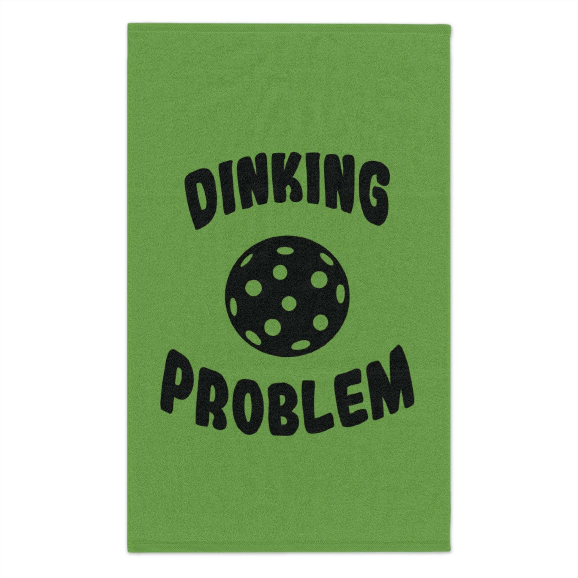 Pickleball Funny Rally Towel - Dinking Problem Green