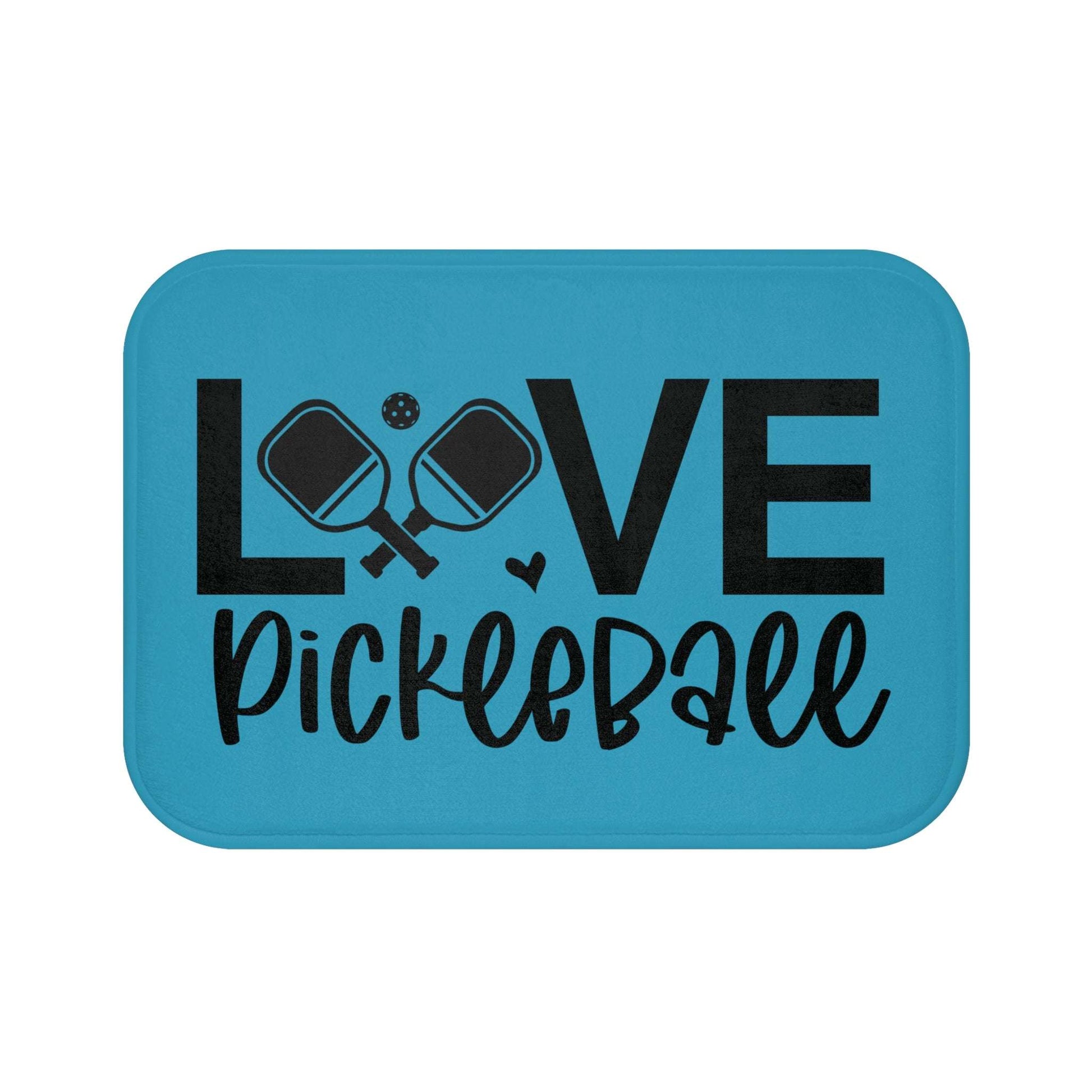 Pickleball Vibrant Bath mat - Love Pickleball Blue