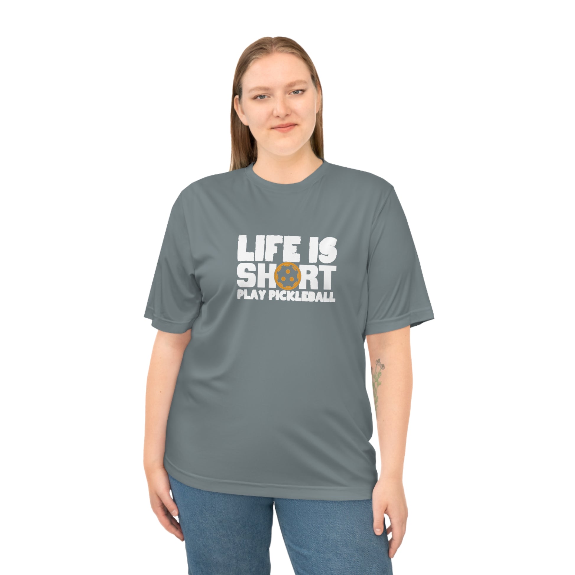 Women's Quirky Pickleball T-shirt - Life Is Short Play Pickleball