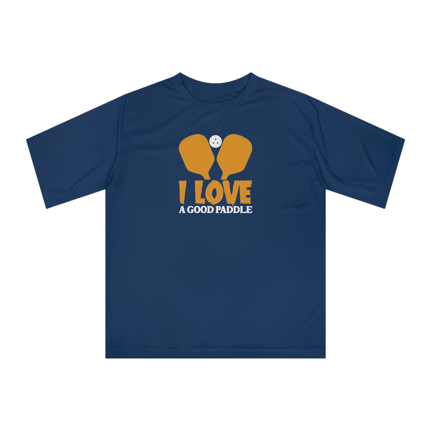 Women's Sporty Pickleball T-shirt - I Love a Good Paddle Navy