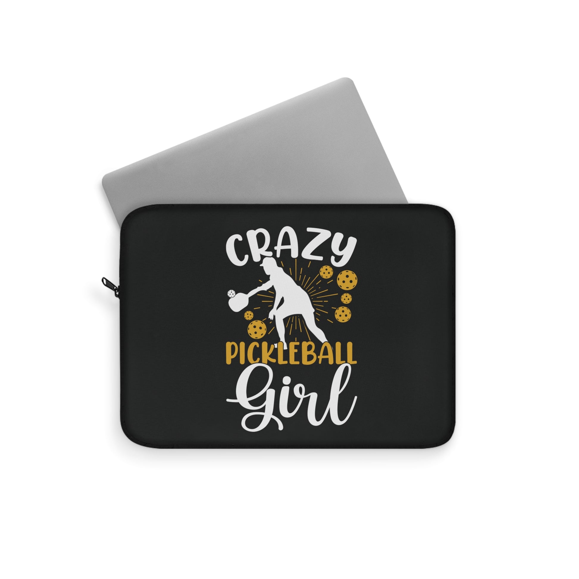 Pickleball Durable Laptop Sleeve - Crazy Pickleball Girl