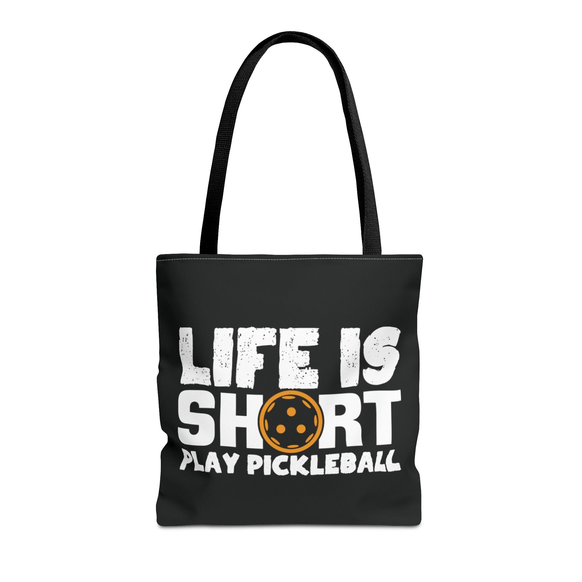 Pickleball Quirky Tote Bag - Life Is Short Play Pickleball Black