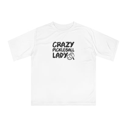Women's Funny Pickleball T-shirt - Crazy Pickleball Lady White