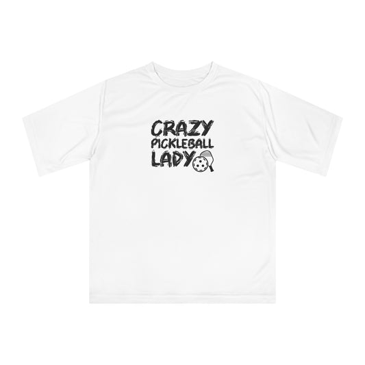 Women's Funny Pickleball T-shirt - Crazy Pickleball Lady White