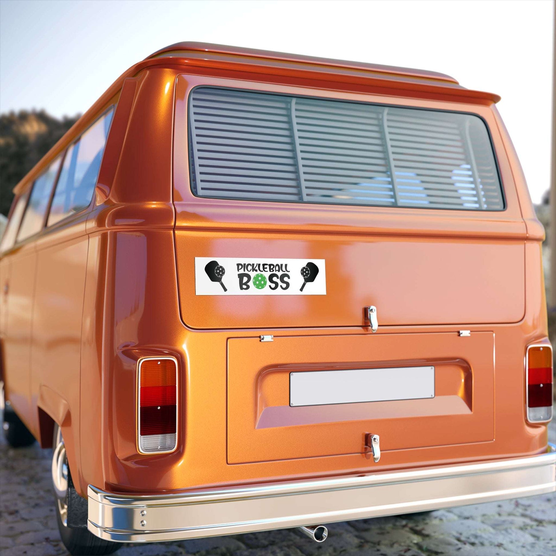 Pickleball Quirky Bumper Sticker - Pickleball Boss