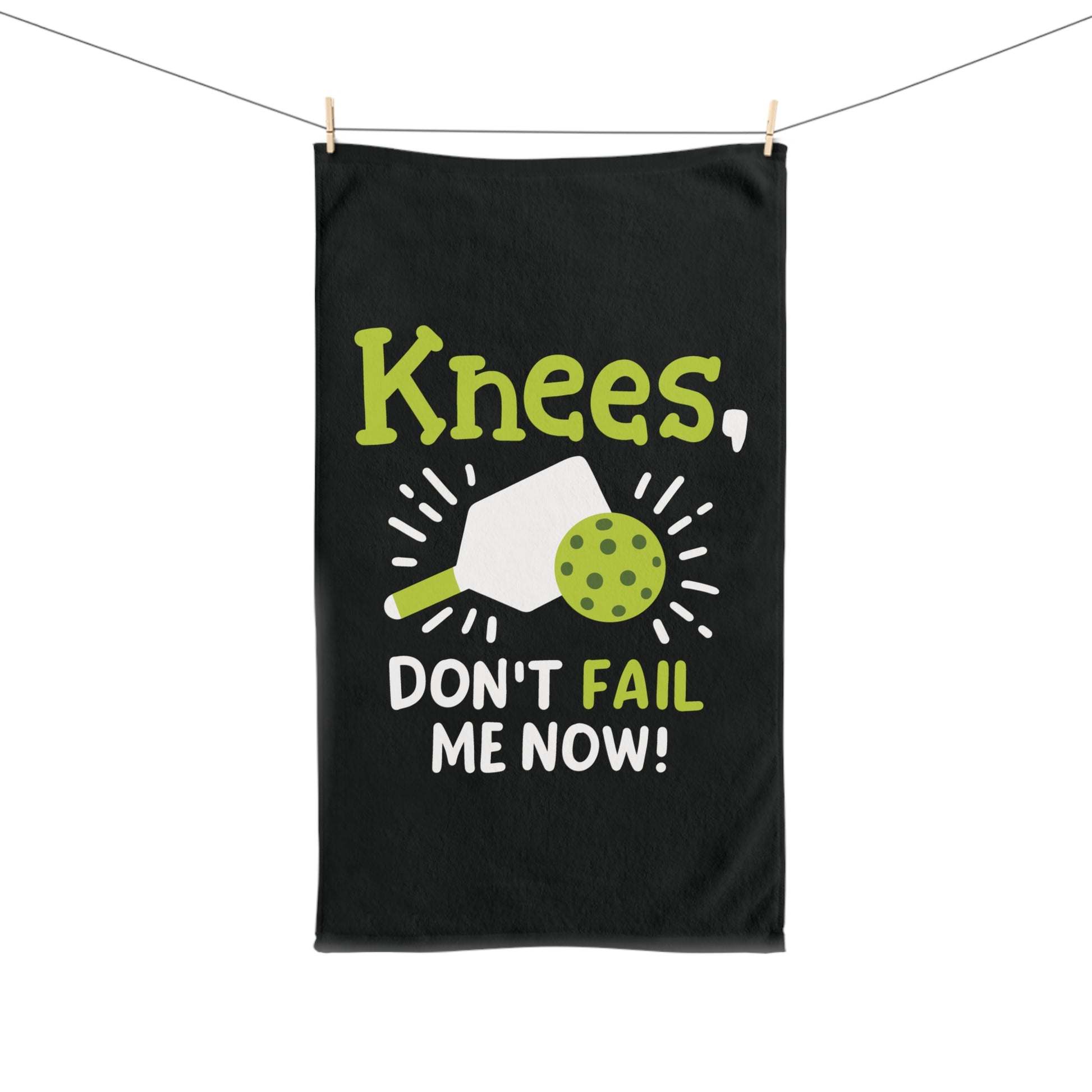 Pickleball Funny Hand Towel - Knee Don't Fail Me Down