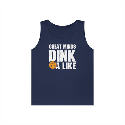 Men's Bold Pickleball Tank Top - Great Mind Dink a Like Navy