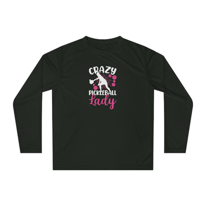 Women's Pickleball Long Sleeves top - Crazy Pickleball Lady Black