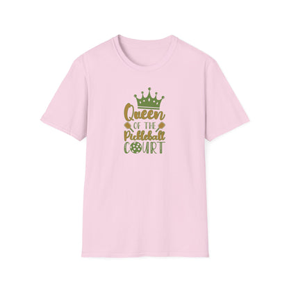 Women's Stylish Pickleball T-shirt - Queen of the Pickleball Court Pink