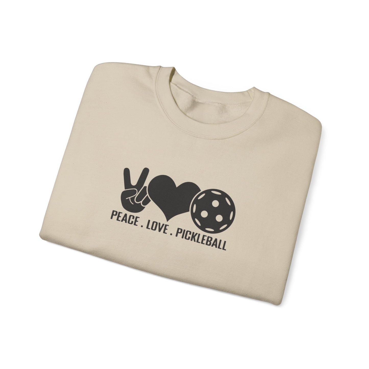 Women's Comfy Pickleball Sweatshirt - Peace, Love, Pickleball