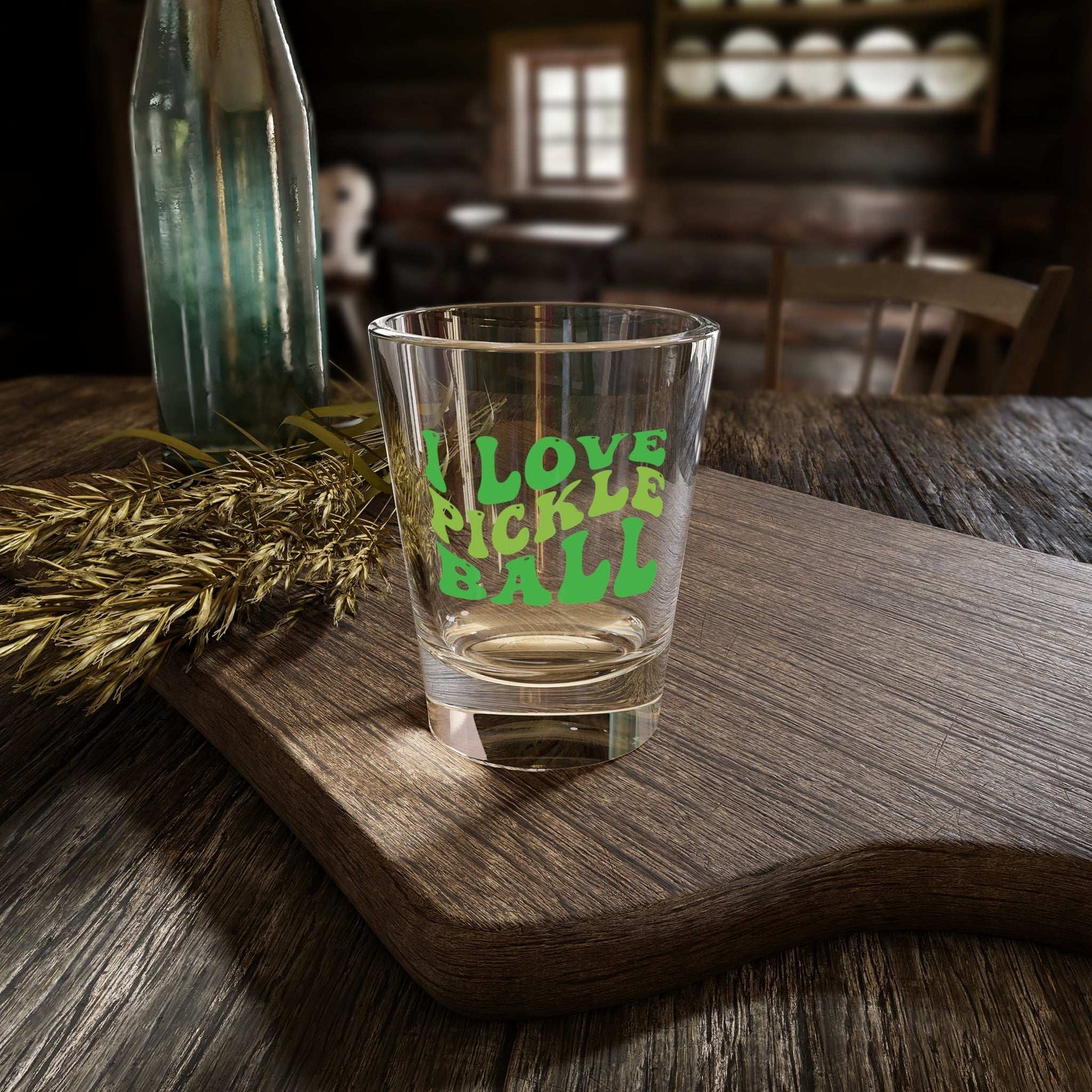 Pickleball Unique Shot Glass - I Love Pickleball