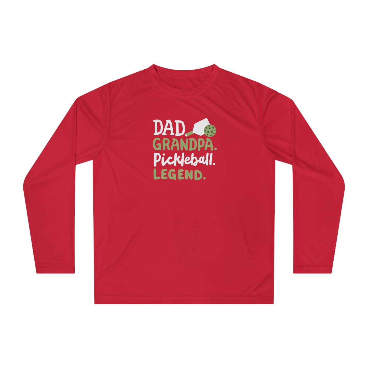 Men's Pickleball Long Sleeves top - Dad Grandpa Pickleball Legend Red