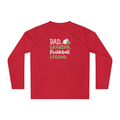 Men's Pickleball Long Sleeves top - Dad Grandpa Pickleball Legend Red