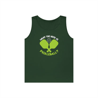 Men's Funny Pickleball Tank Top - What the Heck Is Pickleball? Green