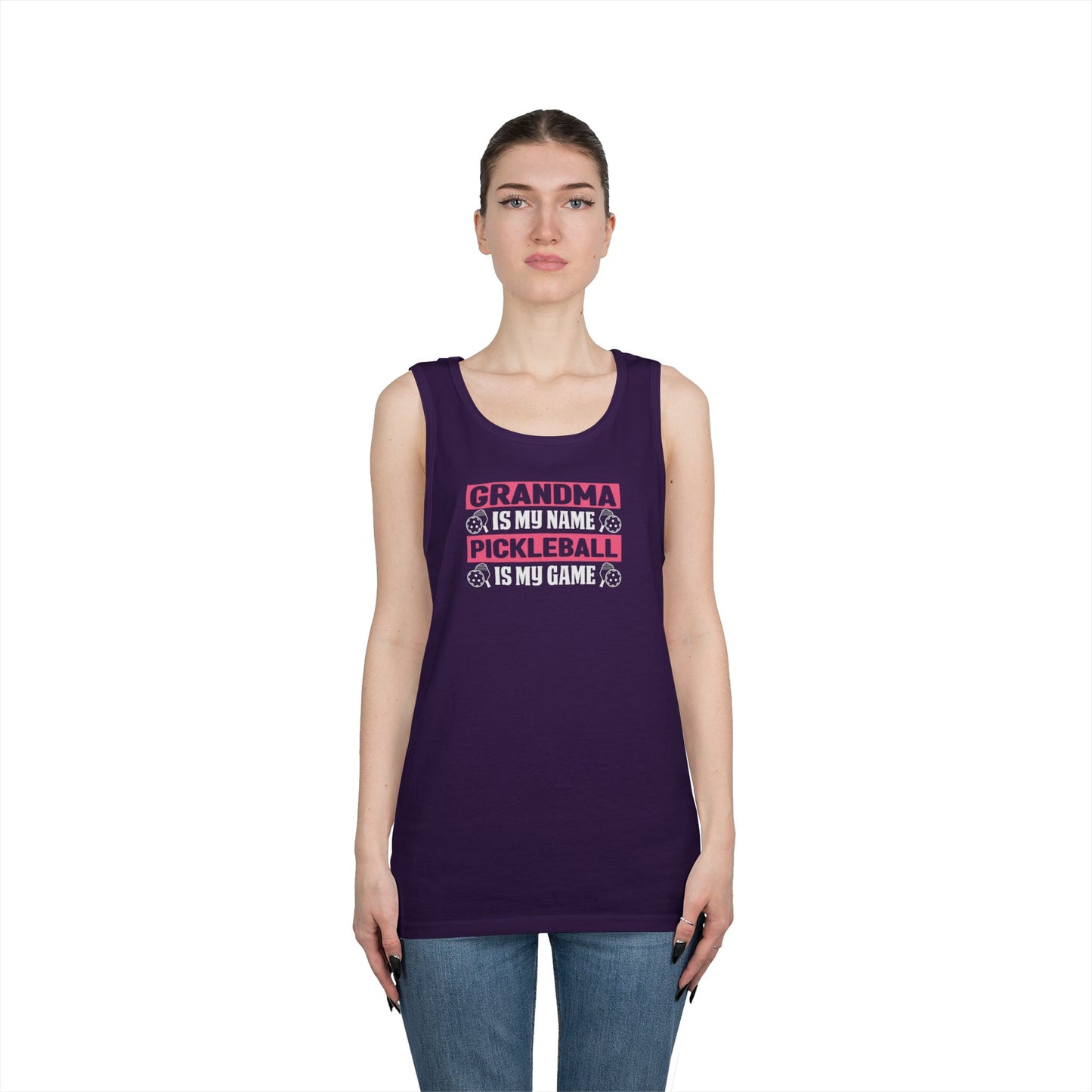 Women's Pickleball Tank Top - Grandma Is My Name Pickleball Is My Game