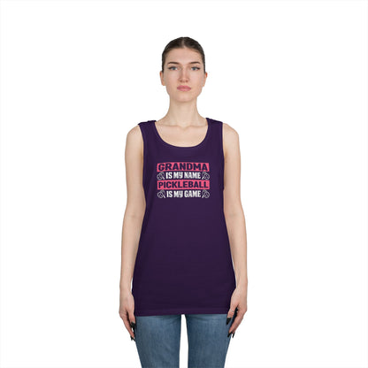 Women's Pickleball Tank Top - Grandma Is My Name Pickleball Is My Game