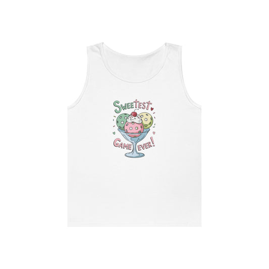 Women's Cute Pickleball Tank Top - Sweetest Game Ever White