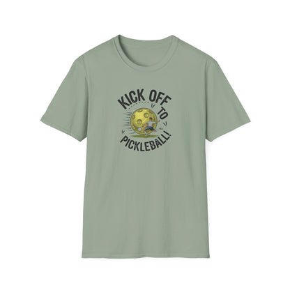 Men's Durable Pickleball T-shirt - Kick Off to Pickleball Green