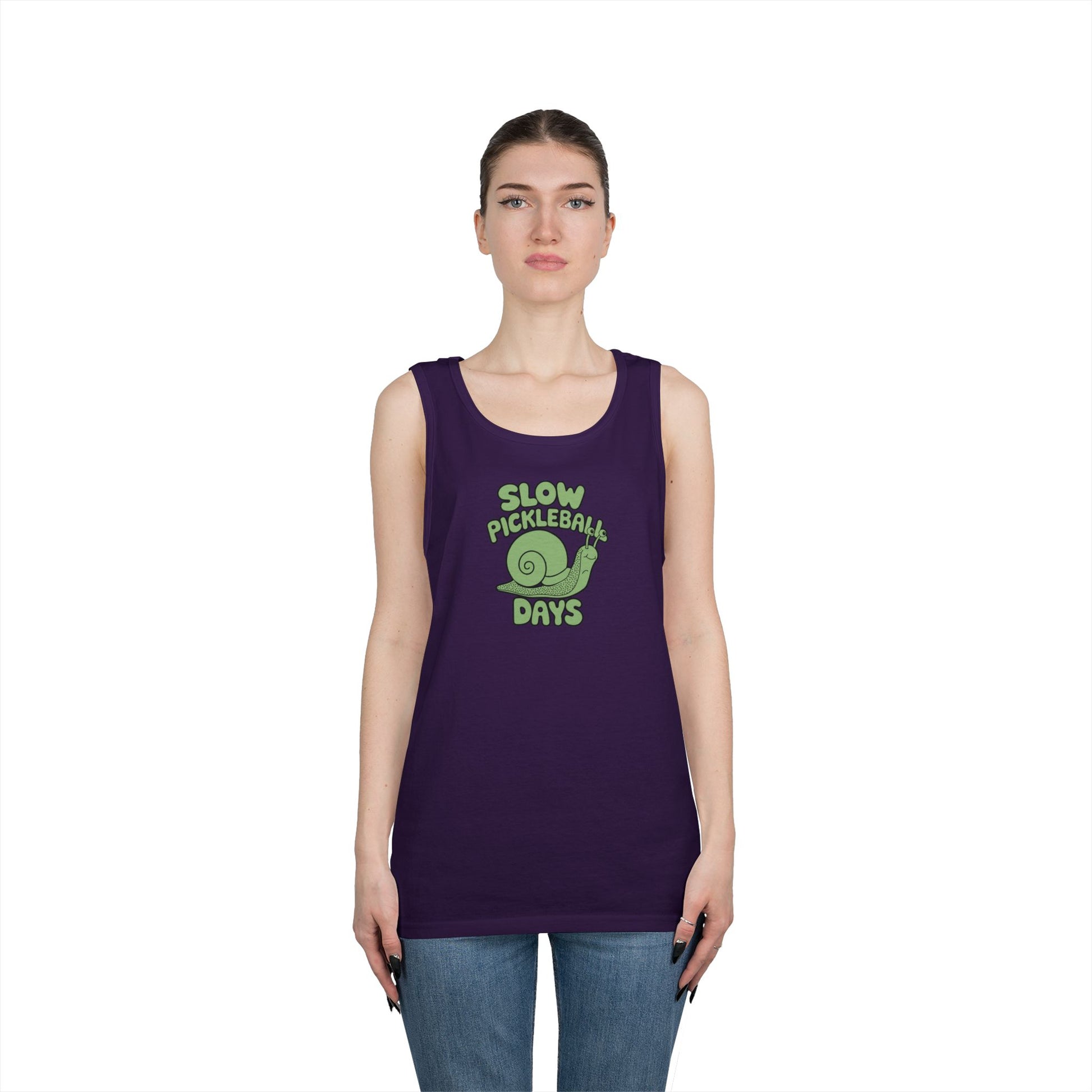Women's Cute Pickleball Tank Top - Slow Pickleball Days