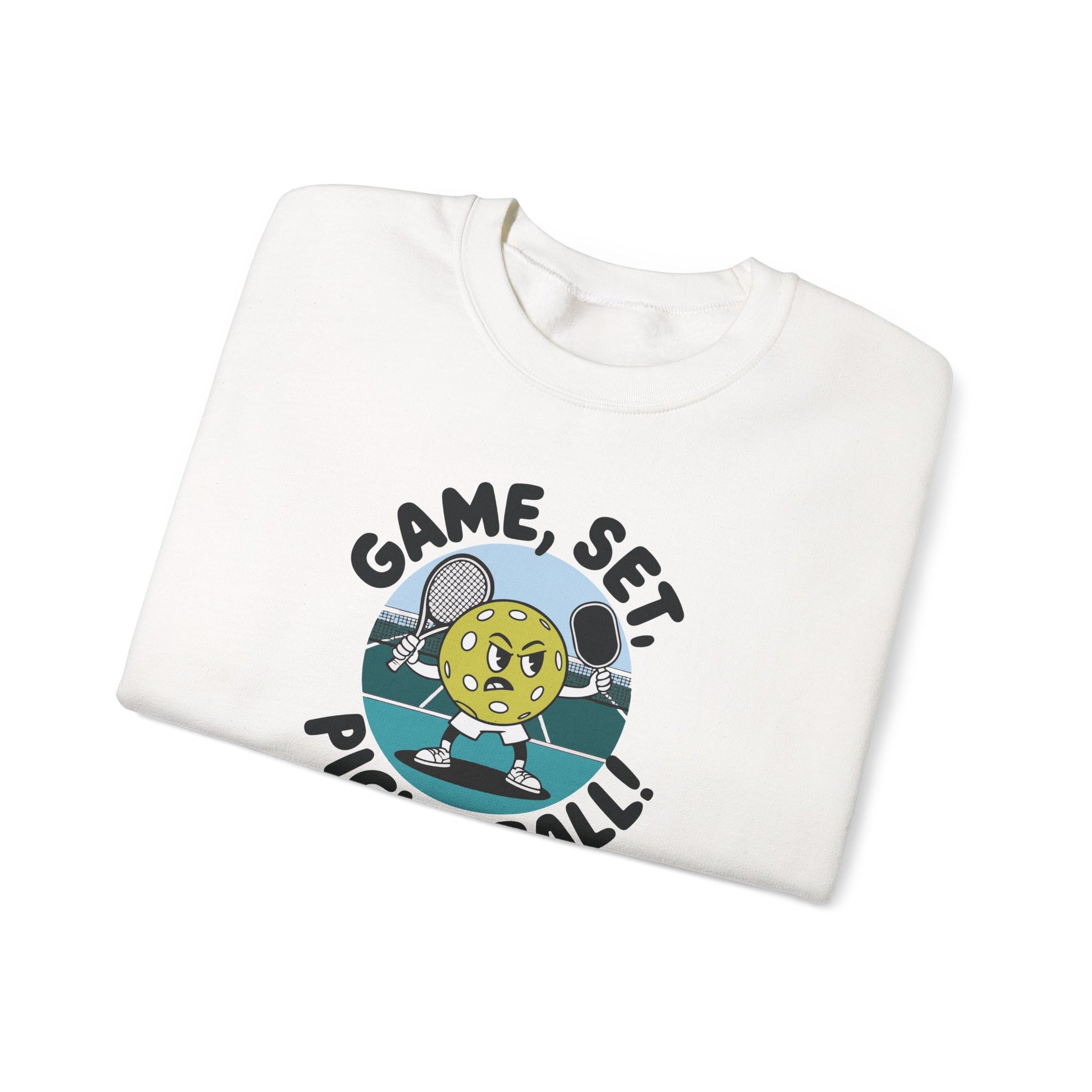 Men's Durable Pickleball Sweatshirt - Game, Set, Pickleball