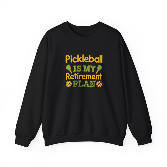 Men's Funny Pickleball Sweatshirt - Pickleball Is My Retirement Plan Black