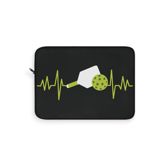 Pickleball Stylish Laptop Sleeve - Pickleball and Pulse Black