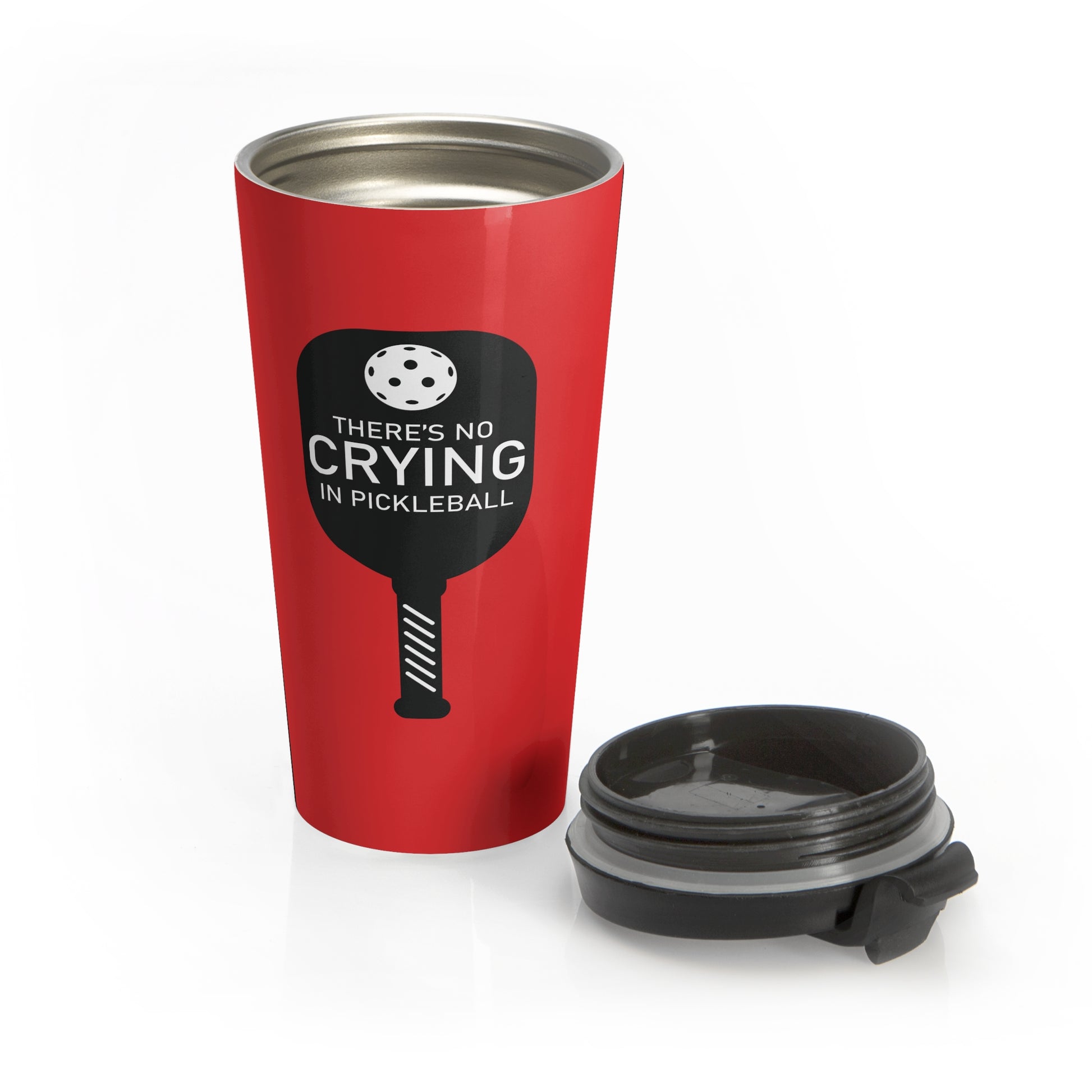 Pickleball Energetic Travel Mug - There's No Crying in Pickleball
