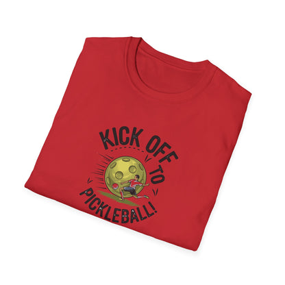 Women's Stylish Pickleball T-shirt - Kick Off to Pickleball