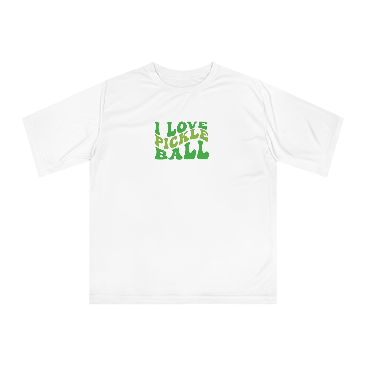 Women's Cute Pickleball T-shirt - I Love Pickleball White