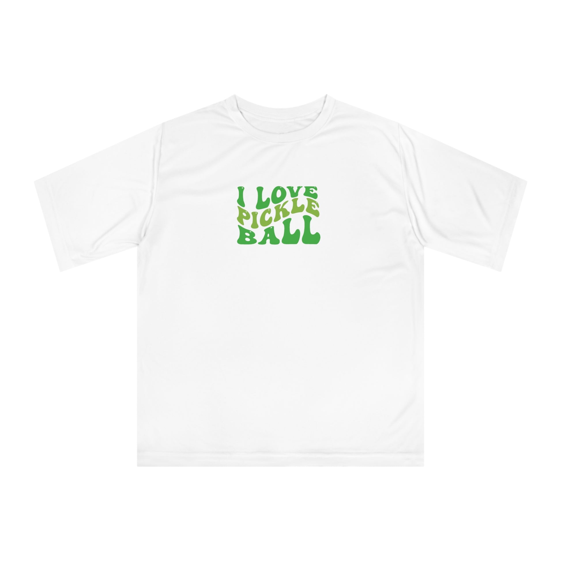 Women's Cute Pickleball T-shirt - I Love Pickleball White