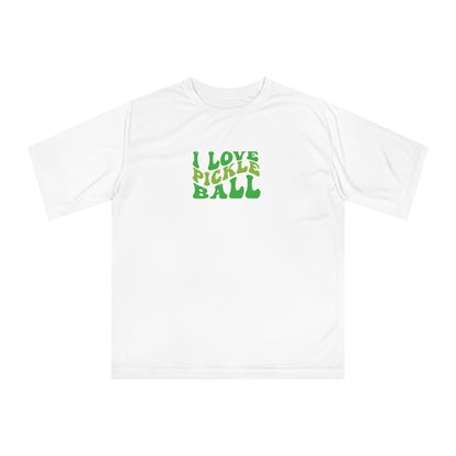 Women's Cute Pickleball T-shirt - I Love Pickleball White