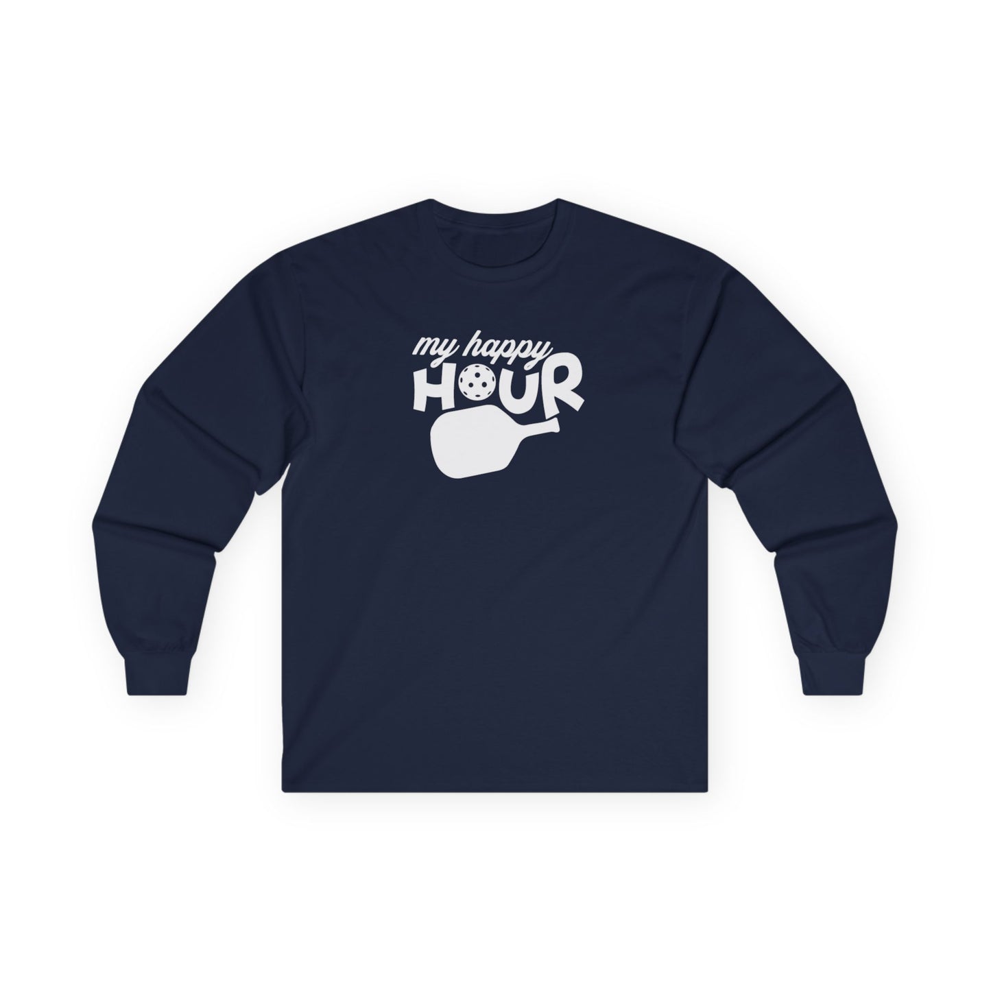 Women's Durable Pickleball Long Sleeves top - My Happy Hour Navy