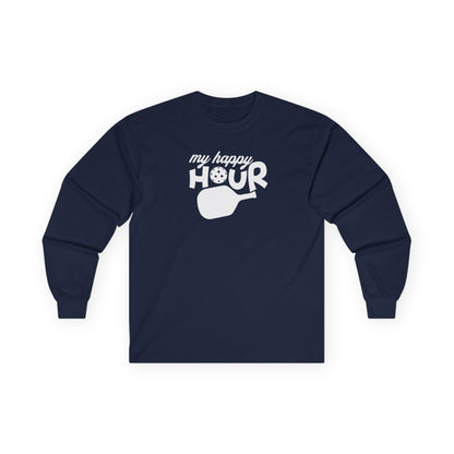 Women's Durable Pickleball Long Sleeves top - My Happy Hour Navy