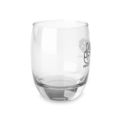 Pickleball Durable Whiskey Glass - Peach.Love.Pickleball