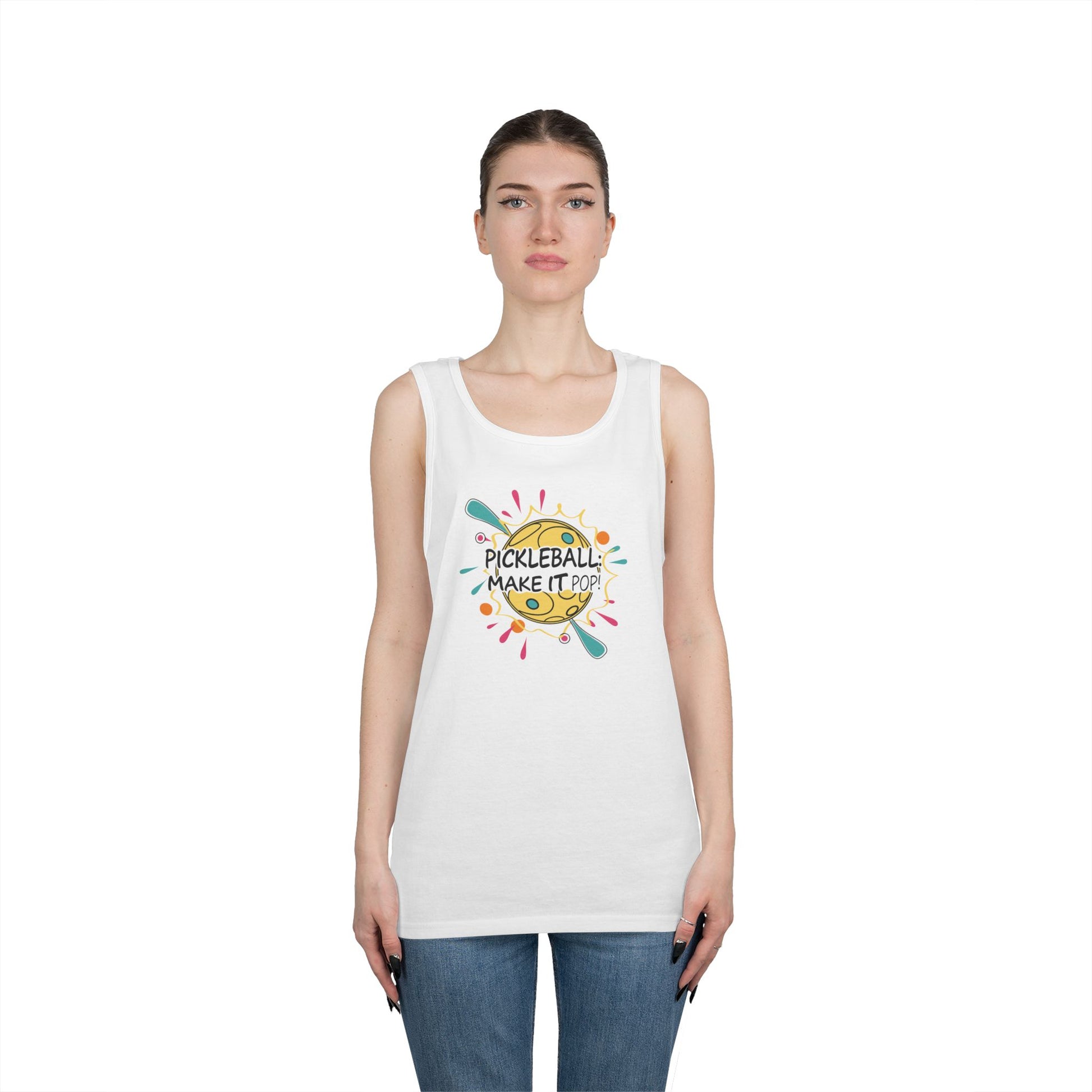Women's Stylish Pickleball Tank Top - Pickleball Make It Pop