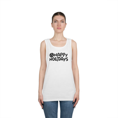 Women's Fun Pickleball Tank Top - Happy Holiday