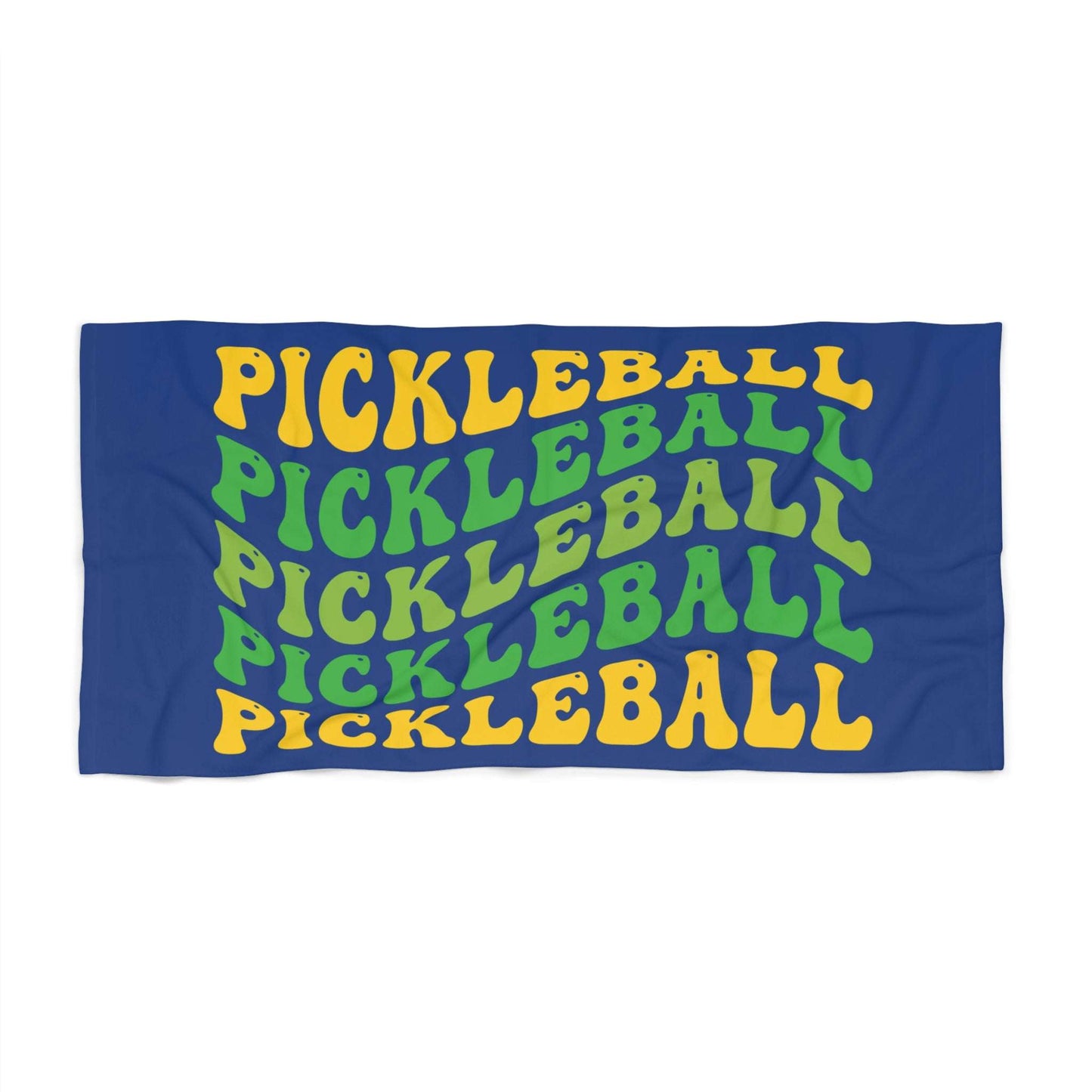 Pickleball Soft Beach Towel - Pickleball Wave Blue