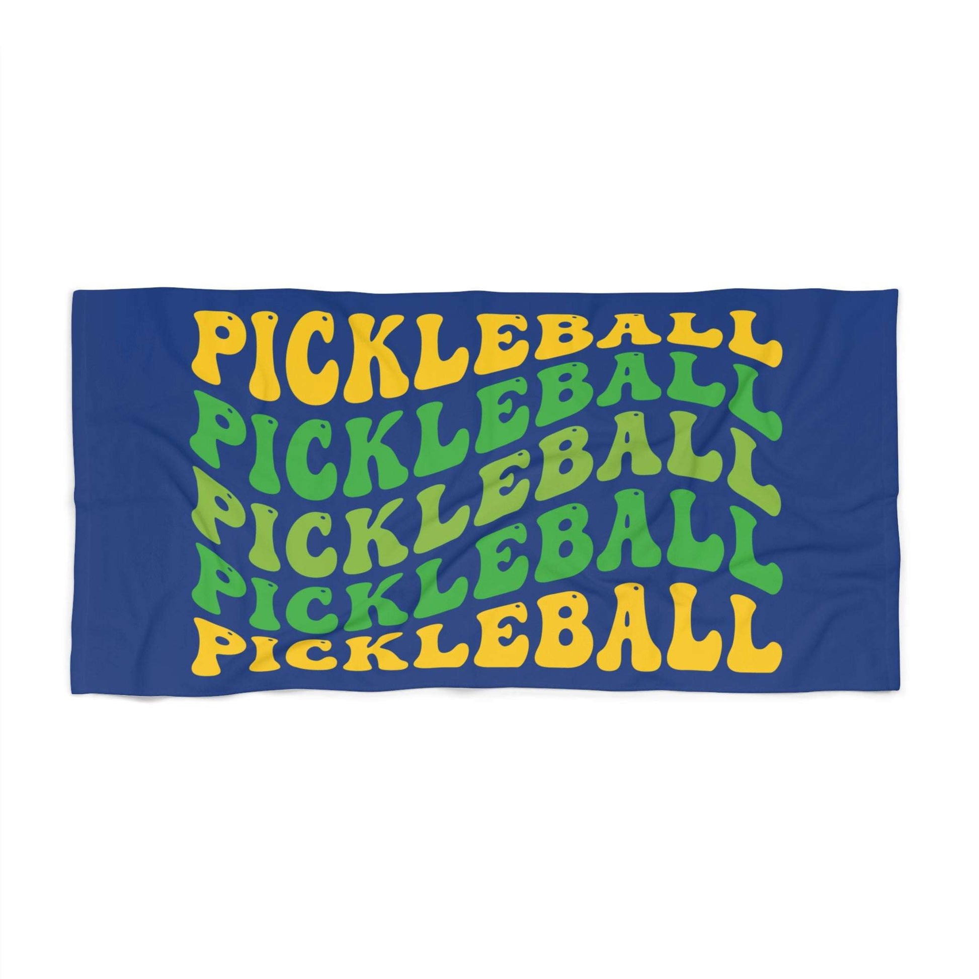 Pickleball Soft Beach Towel - Pickleball Wave Blue