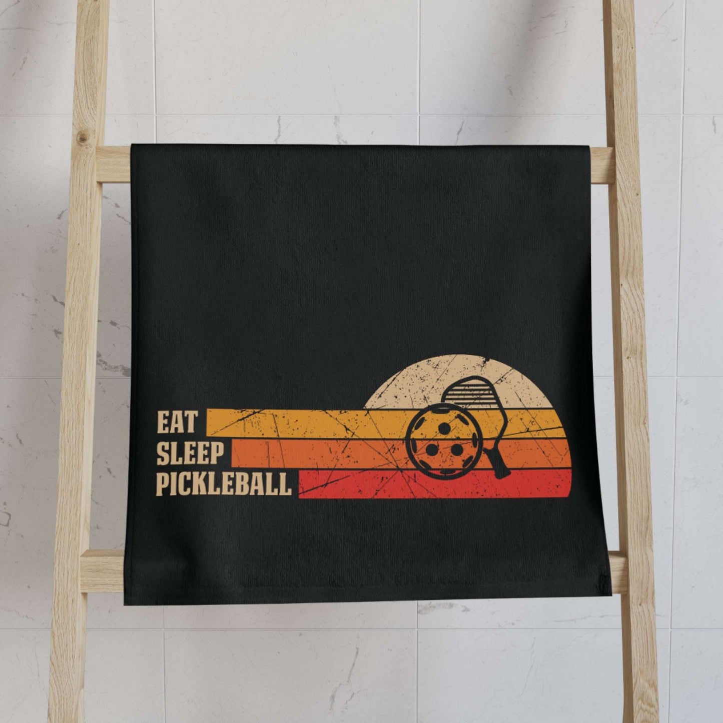 Pickleball Cool Hand Towel - Eat Sleep Pickleball Repeat Retro