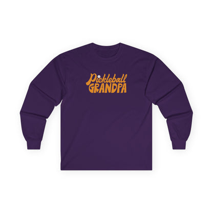 Men's Comfy Pickleball Long Sleeves top - Pickleball Grandpa Purple