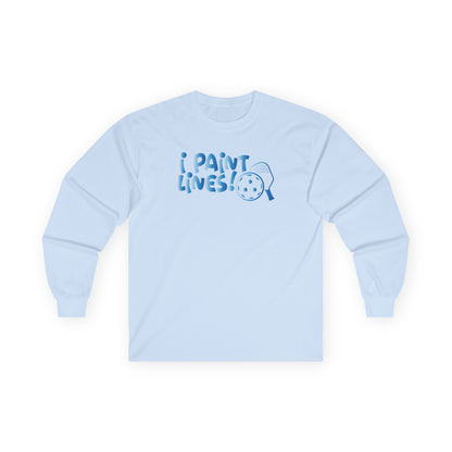 Women's Lightweight Pickleball Long Sleeves top - I Paint Lines Blue