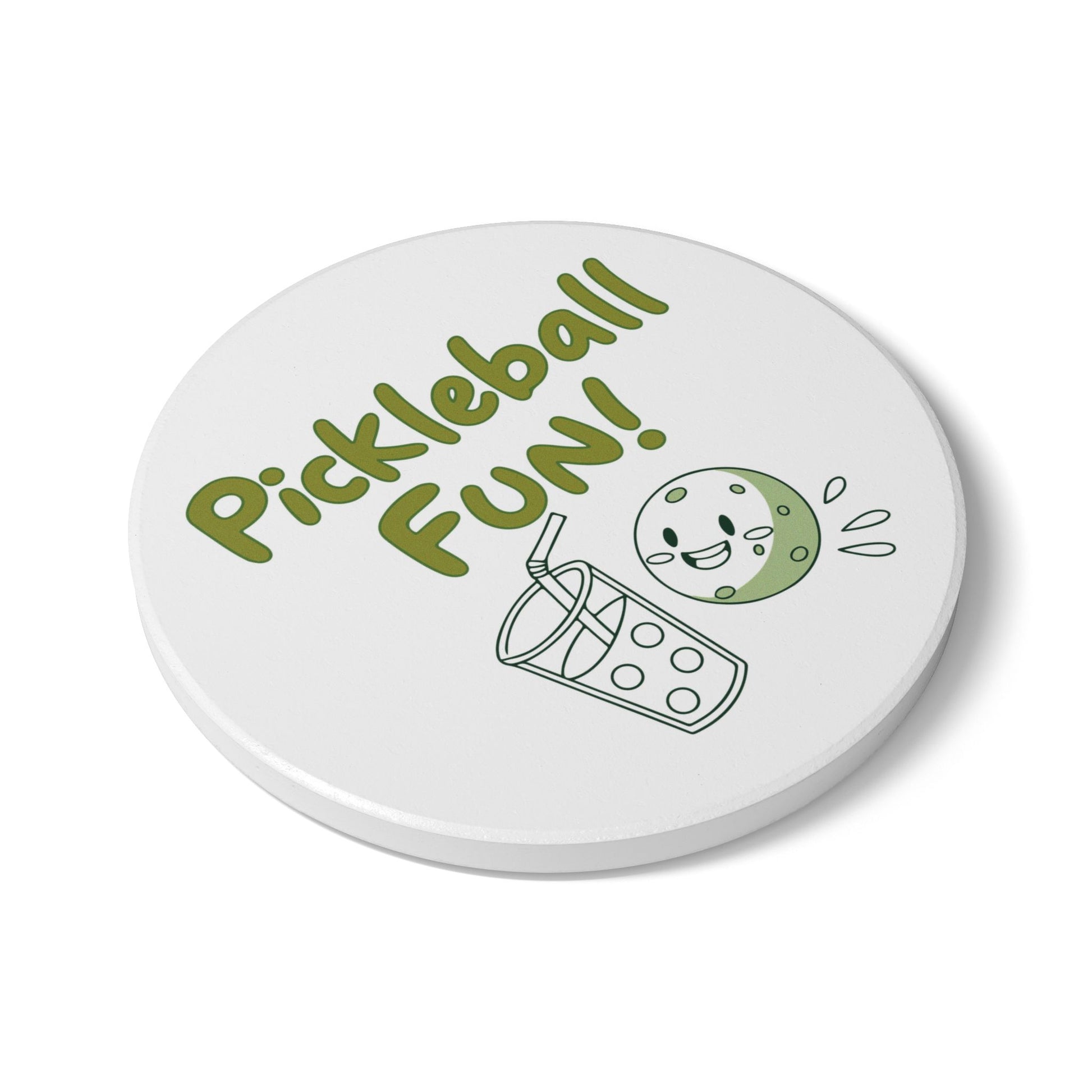 Pickleball Durable Ceramic Coaster - Pickleball Fun