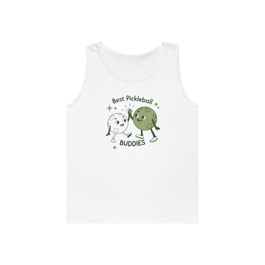 Men's Cute Pickleball Tank Top - Best Pickleball Buddies White