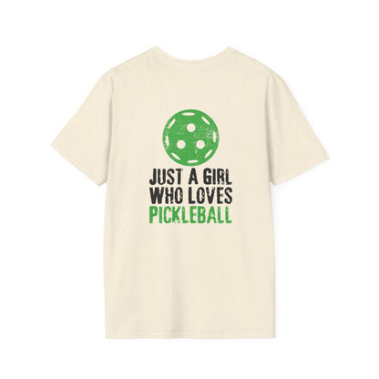 Women's Soft Pickleball T-shirt - Just a Girl Who Loves Pickleball