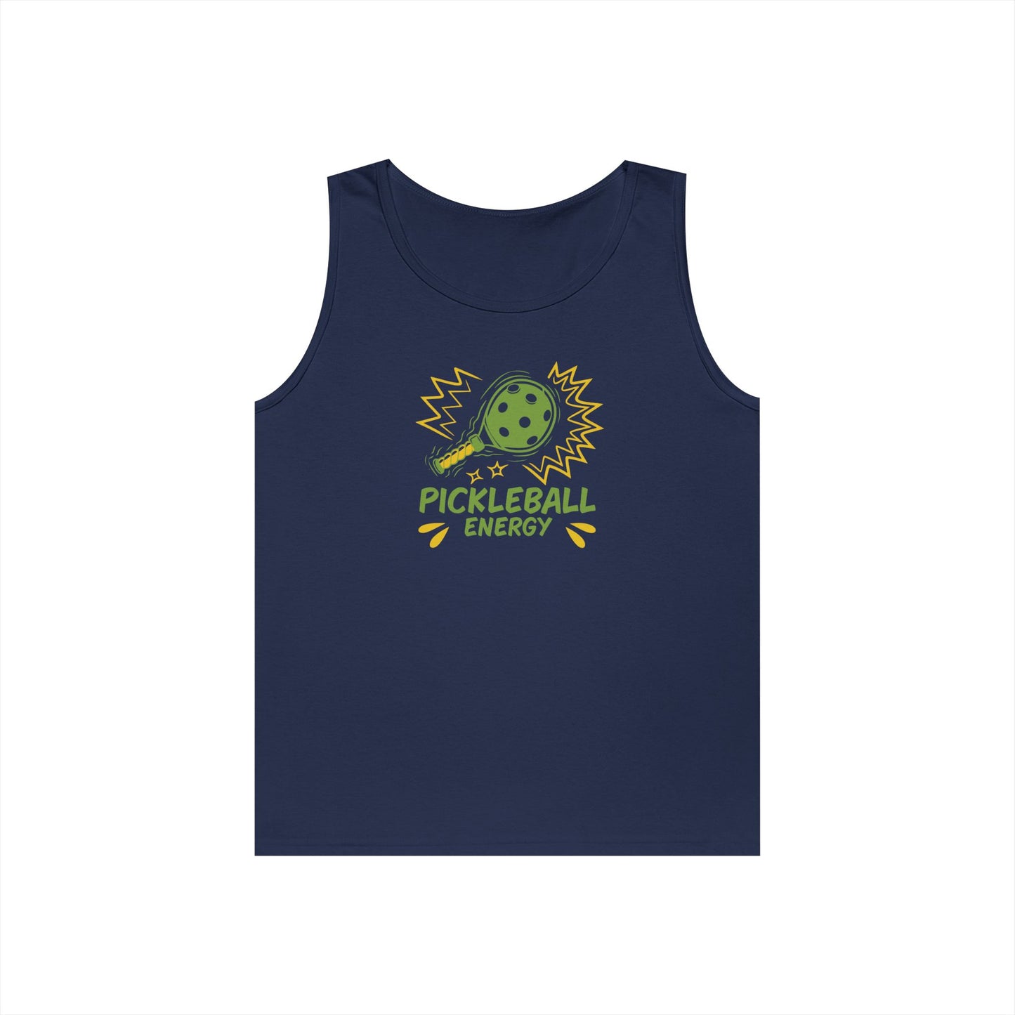 Women's Quirky Pickleball Tank Top - Pickleball Energy Navy