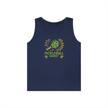Women's Quirky Pickleball Tank Top - Pickleball Energy Navy